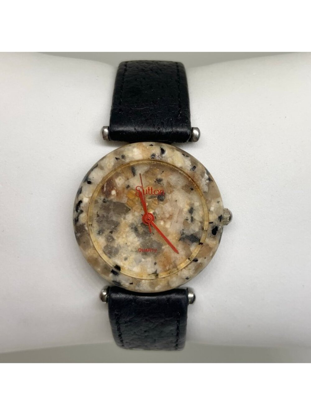 Sutton Stone Age 35/5800 Stone Case Quartz Women's Watch black leather running